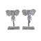 12&#x22; Gray Eclectic Elephant Sculptures, 2ct.